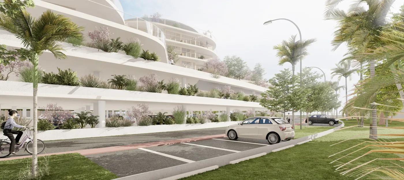 Parking et verdure Agde